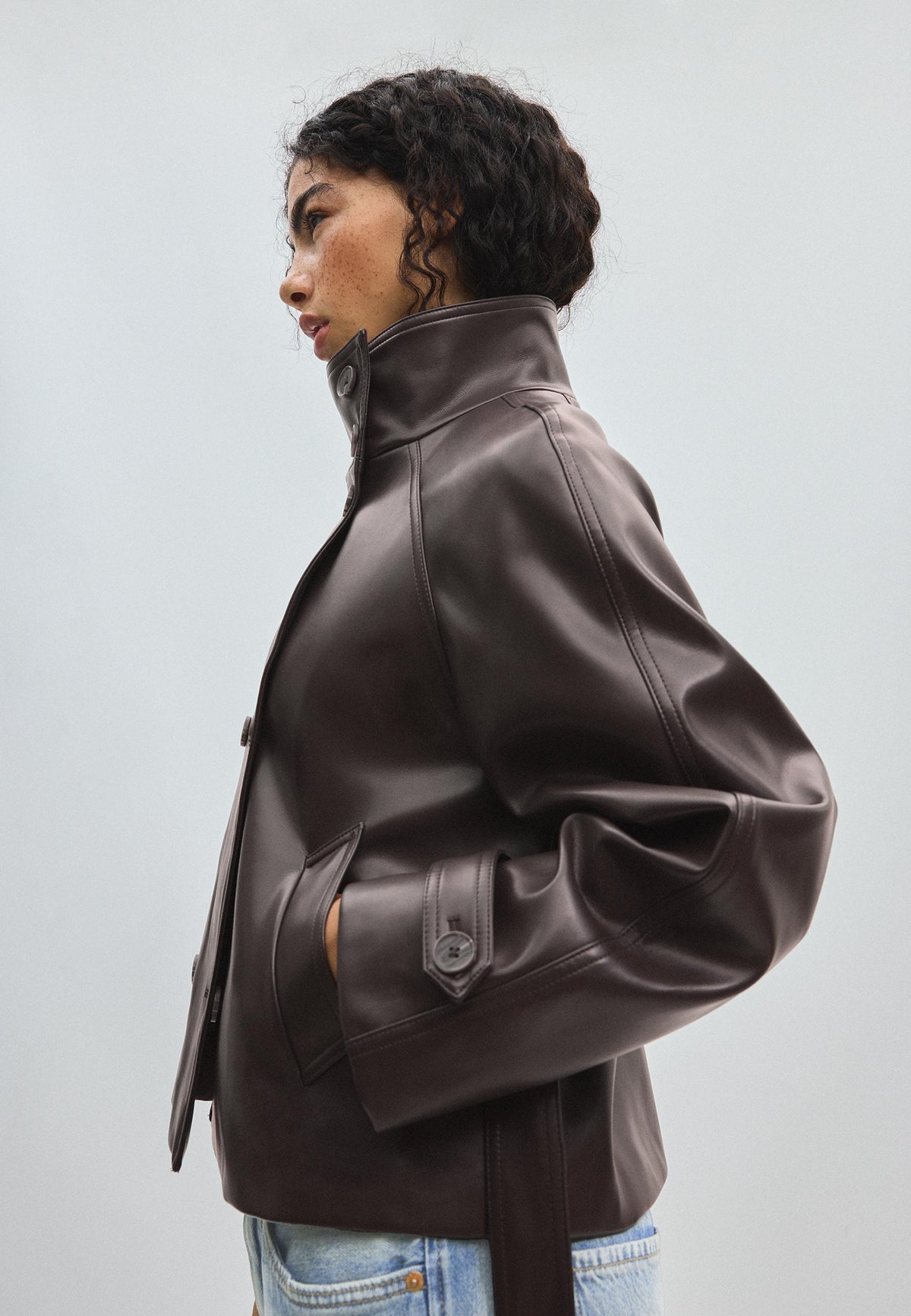Astrid Leather Trench