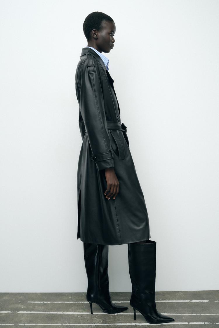 LEATHER TRENCH COAT