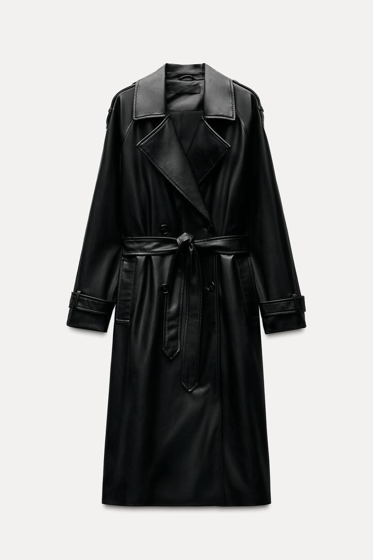 LEATHER TRENCH COAT