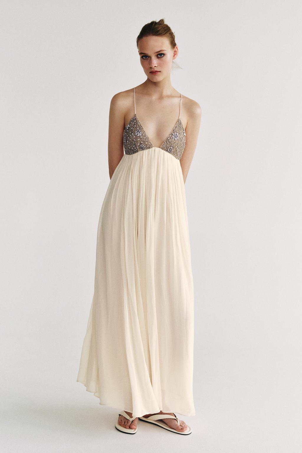 BEADED LONG MAXI DRESS