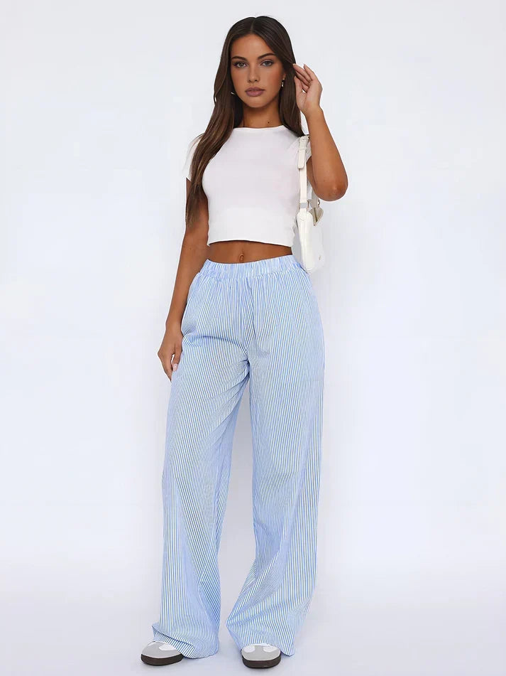 STRIPED OVERSIZED TROUSERS
