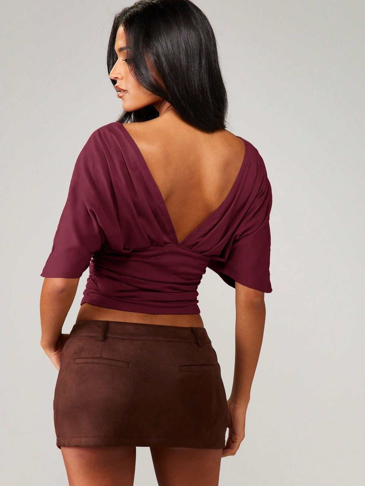 Elegant Off-Shoulder Twisted Wrap Top