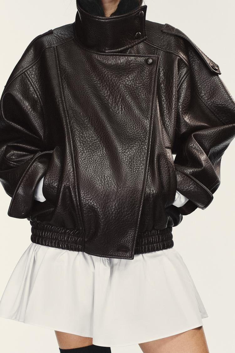 Mirage Toronto Virella Tailored Leather Jacket in Brown - View 2