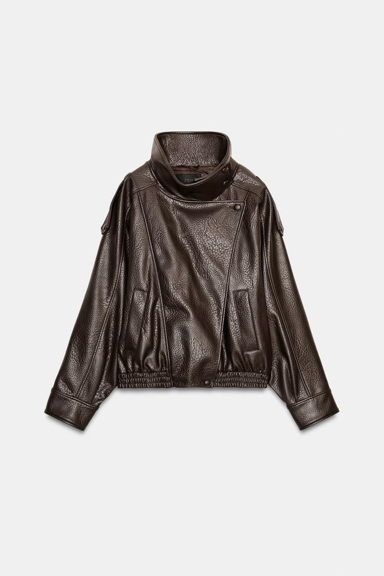 Mirage Toronto Virella Tailored Leather Jacket in Brown - View 3
