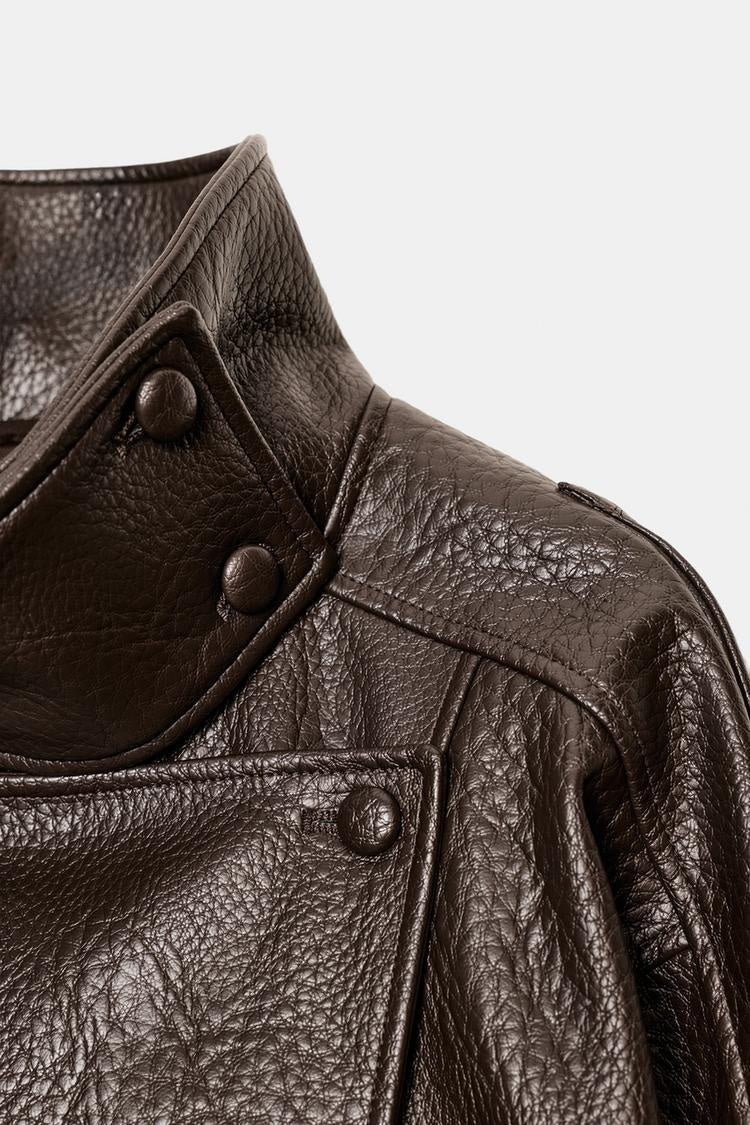 Mirage Toronto Virella Tailored Leather Jacket in Brown - View 5