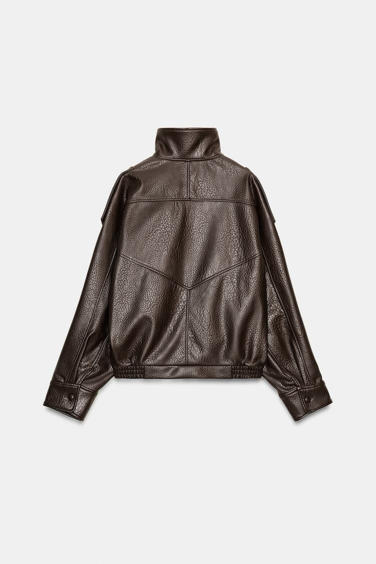Mirage Toronto Virella Tailored Leather Jacket in Brown - View 6