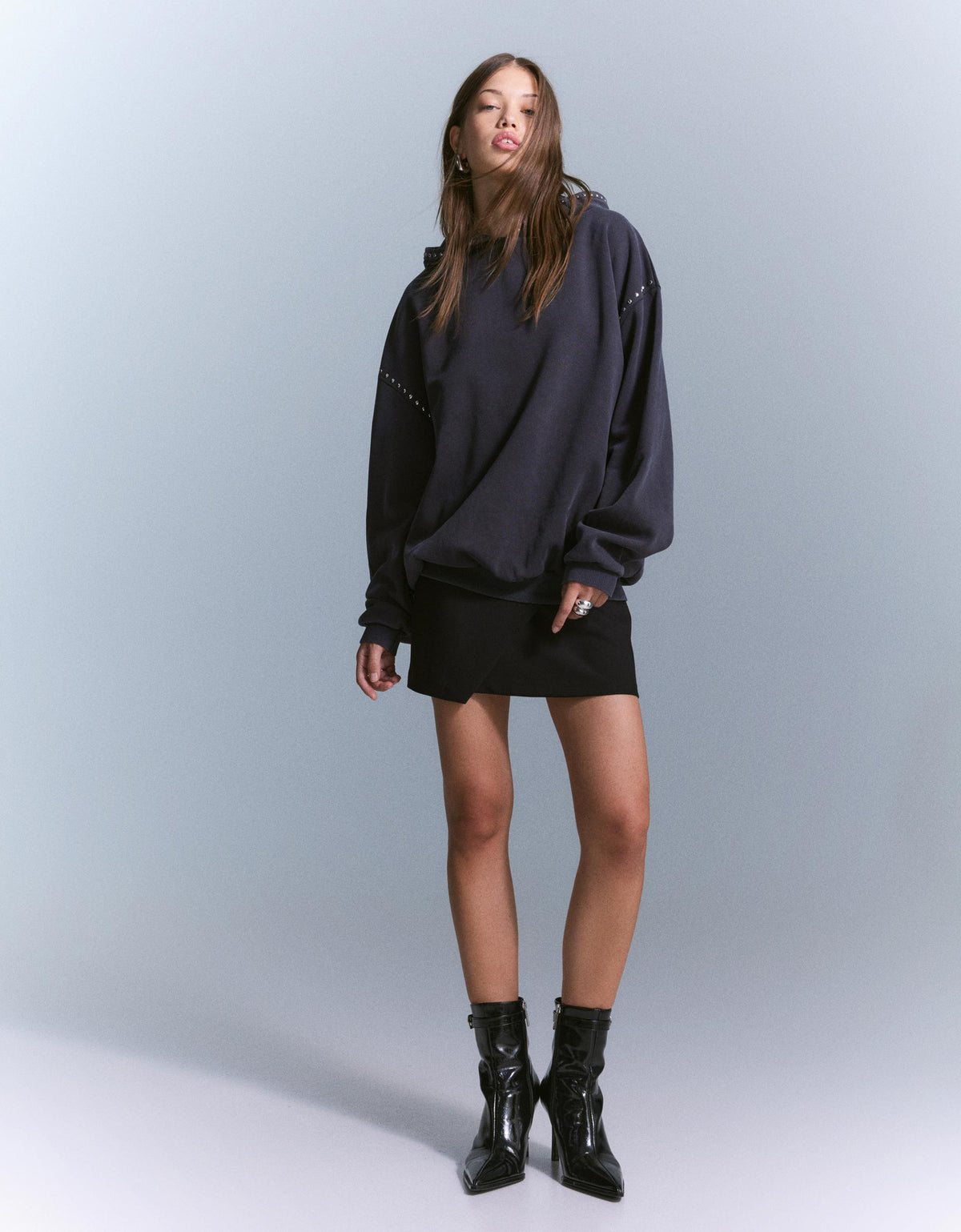 STUDDED HOODIE