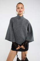 ELENA | RAGLAN BELL-SLEEVE KNIT SWEATER