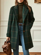VALERIA | ELEGANT CHECKED WOOL COAT